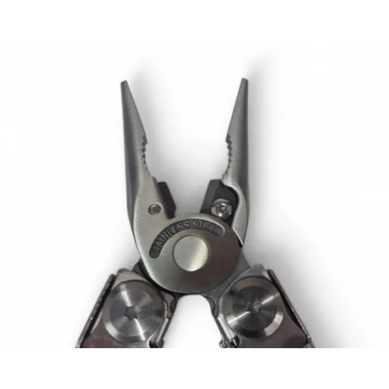 Multitool AZYMUT Giewon FS Fire Starter wielofunkcyjny z 19 narzędziami, krzesiwem, gwizdkiem i pochewką na pasek (H2038A)