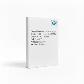 HP 255 G10 (15,6) Ryzen7 7730U/16GB/512GBSSD/FHD IPS W11H 12 mies. - układ klawiatury może być niemiecki