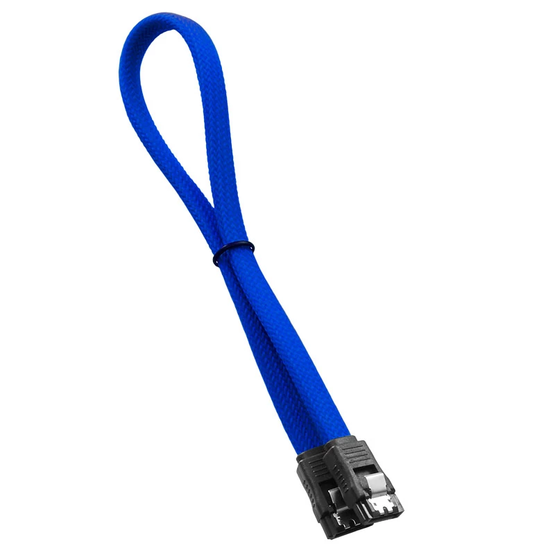 CableMod ModMesh - kabel SATA - Serial ATA 150/300/600 - SATA (W) do SATA (W) - 60cm - niebieski (CM-CAB-SATA-N60KB-R)
