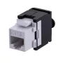 Keystone jack A-LAN MKB-U6-1 — RJ45 U/UTP Cat6, 22/26 AWG, obudowa ABS czarno-biała