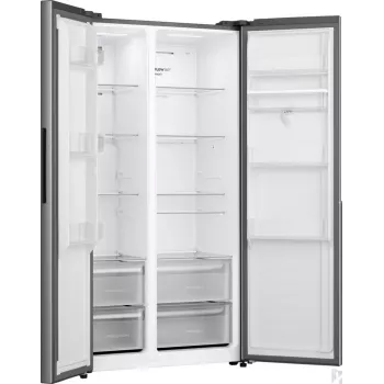 Gorenje HZF55082 NRS917E41XWD G400, wolnostojąca, drzwi amerykańskie, szary, 2 drzwi, dotykowy, LED