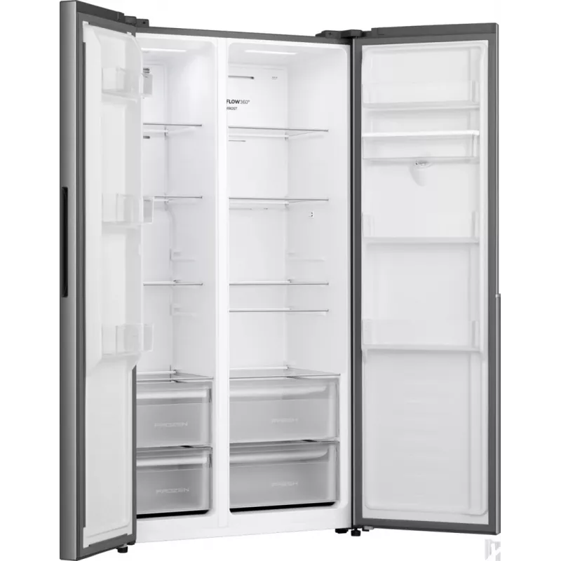 Gorenje HZF55082 NRS917E41XWD G400, wolnostojąca, drzwi amerykańskie, szary, 2 drzwi, dotykowy, LED