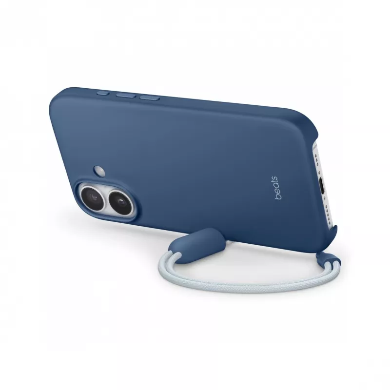 Etui z podpórką do iPhone 17 od Apple Beats — MagSafe, obsługa aparatu, poliwęglan/mikrofibra, niebieski, pasuje do 6,3 cala