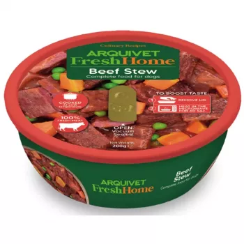 Mokra karma dla psa ARQUIVET Fresh Home Gulasz Wołowy 280 g — dorosłe psy, wołowina, kompletna karma w puszce