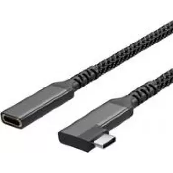 Kabel przedłużający USB-C USB-C > gniazdo USB-C 3.2 90° PD tekstylny 1,5m (FL31-74016)