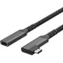 Kabel przedłużający USB-C USB-C > gniazdo USB-C 3.2 90° PD tekstylny 1,5m (FL31-74016)