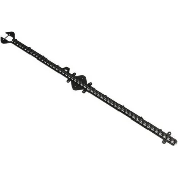 Montagesteg 1m Rasterabstand 10mm Kunsstoff Czarny (19805220)
