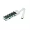 ROLINE mobilny hub USB 3.2 Gen 1, 4-portowy, kabel połączeniowy Type A+C