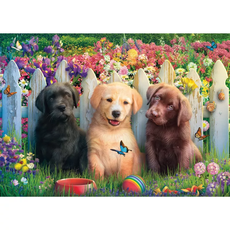 sweet puppy scene, puzzle 1000 elementów