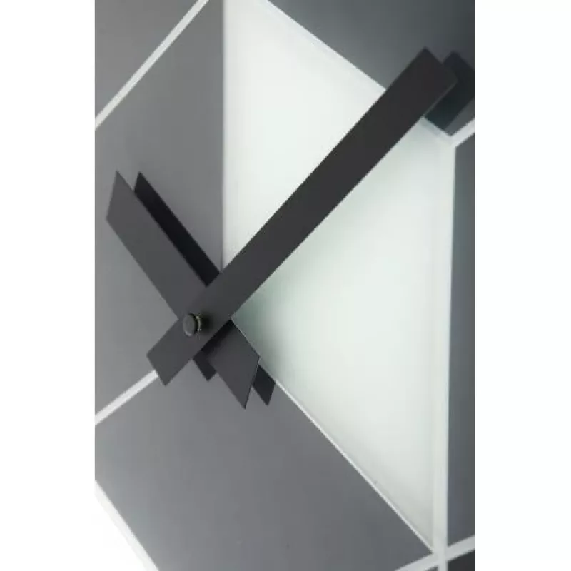 NeXtime klok 8171 Cubic, 43,5x37 cm, Ścienny, Czarny/Biały/Szary