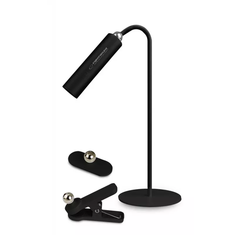 Esperanza ELD118K Lampa biurkowa LED 3w1 Czarna