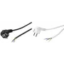 LogiLink - Kabel zasilający - CEE 7/7 (M) do wtyczki bez wtyczki - AC 250 V - 1,5 m - Czarny