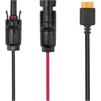 Kabel EcoFlow LMC4-XT60I-2.5M do paneli słonecznych, złącze XT60i, 2,5 m, czarno-czerwony