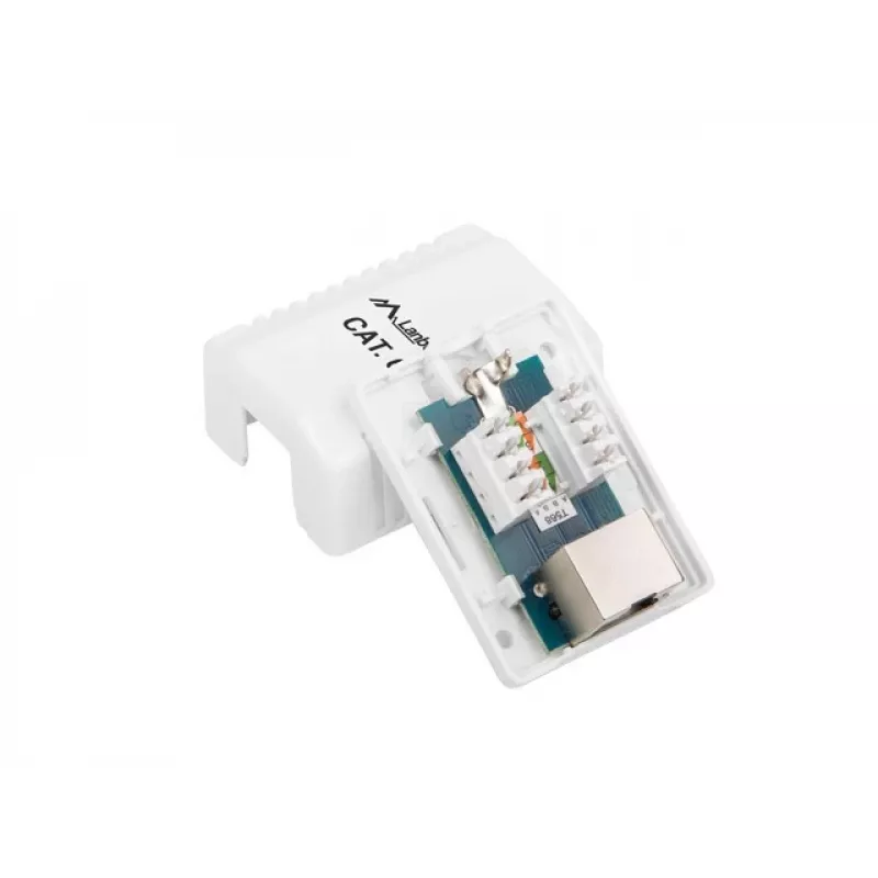 Puszka natynkowa RJ-45 biała Lanberg OS6-0001-W