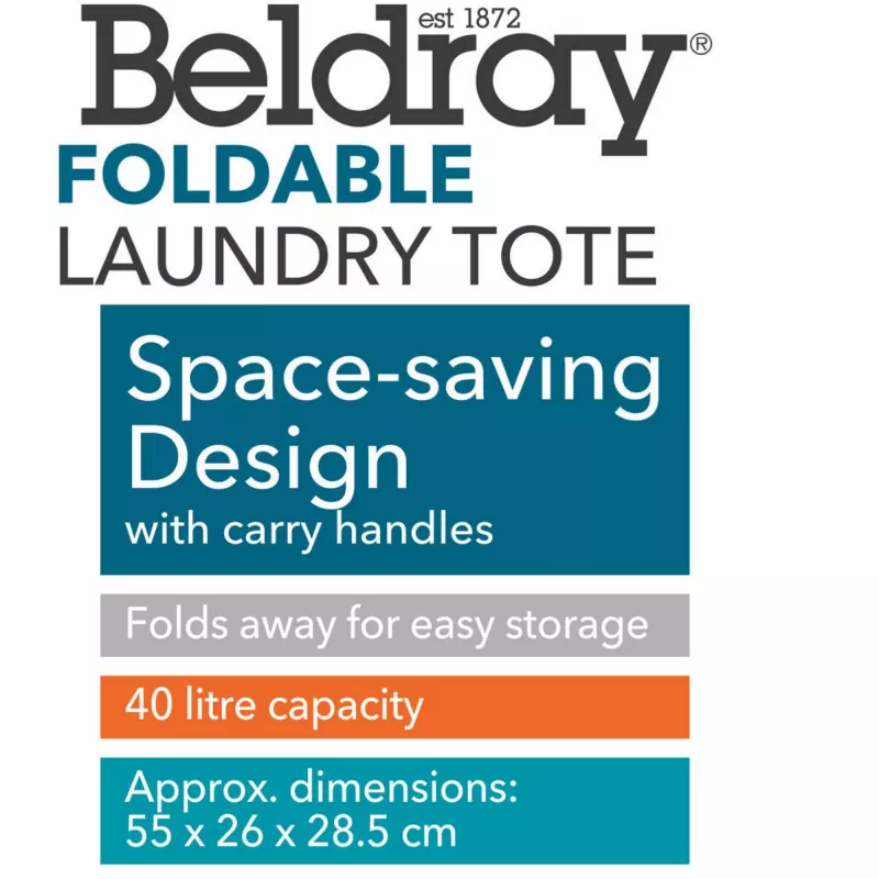 Składany kosz na pranie Beldray LA032142DFEU7 lekka przenośna konstrukcja