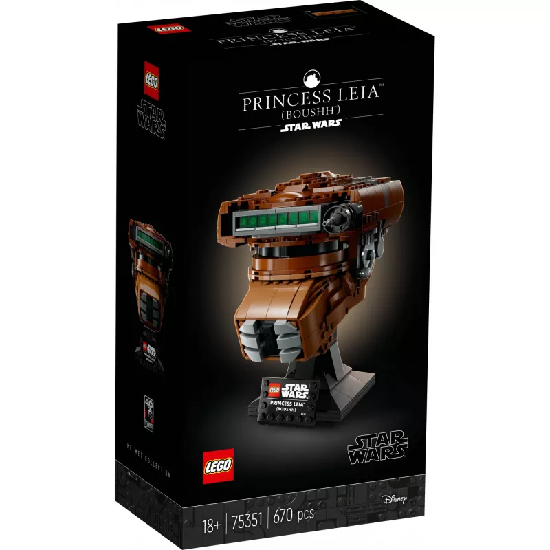 LEGO Star Wars Hełm Księżniczki Lei (Boushh) Zestaw dla Dorosłych 75351 (670 Elementów)