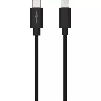 Kabel do telefonu komórkowego Ansmann 1700-0106 Czarny USB C Lightning 0,12 m