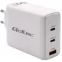 Ładowarka QOLTEC 100W GaN USB-C Dual PD 5–20V 1,5–5A, 2×USB-C