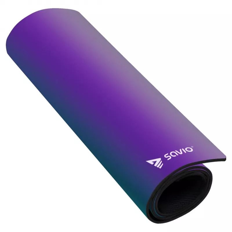 Podkładka pod mysz gamingowa SAVIO Super Speed L Prism Edition — 700×300×3 mm, fioletowa, zszywane krawędzie, antypoślizgowa podstawa