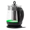 Czajnik Adler AD 1299 | Elektryczny | 2200 W | 1,5 L | Szkło | Obrotowa podstawa 360° | Czarny