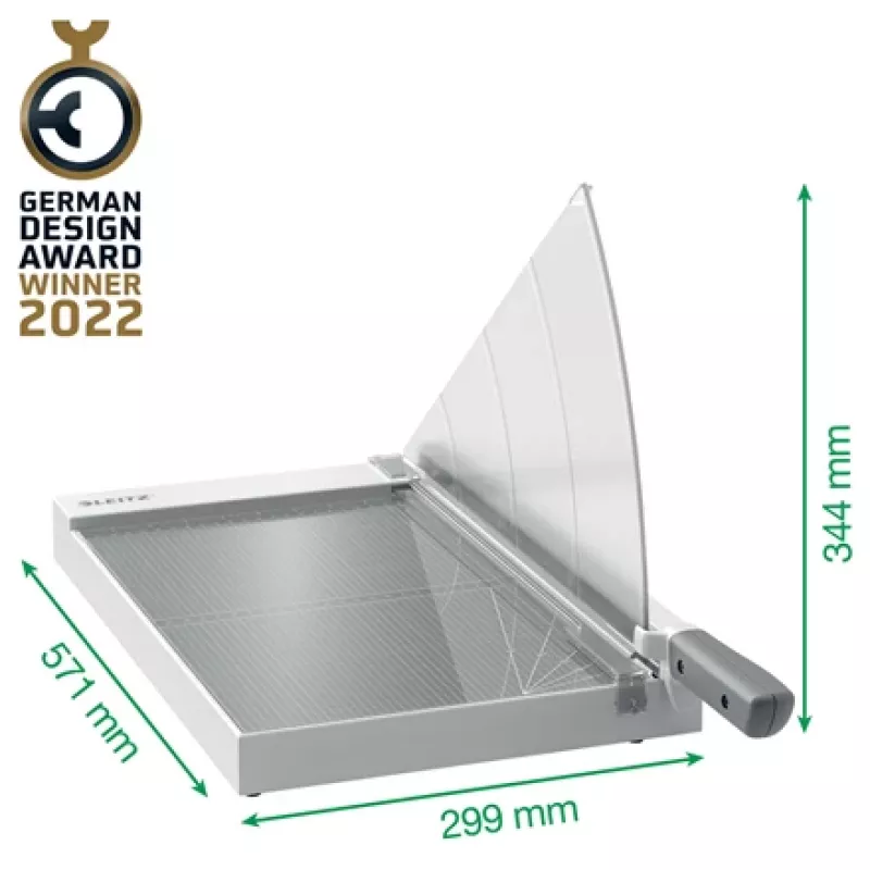 Leitz Precision Office Paper Cutter A4+, 15 arkuszy, ręczny docisk, stal nierdzewna, A4 Maxi, 80 g/m², szkło