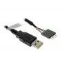 Kabel USB Akasa 0,4 m USB A Czarny