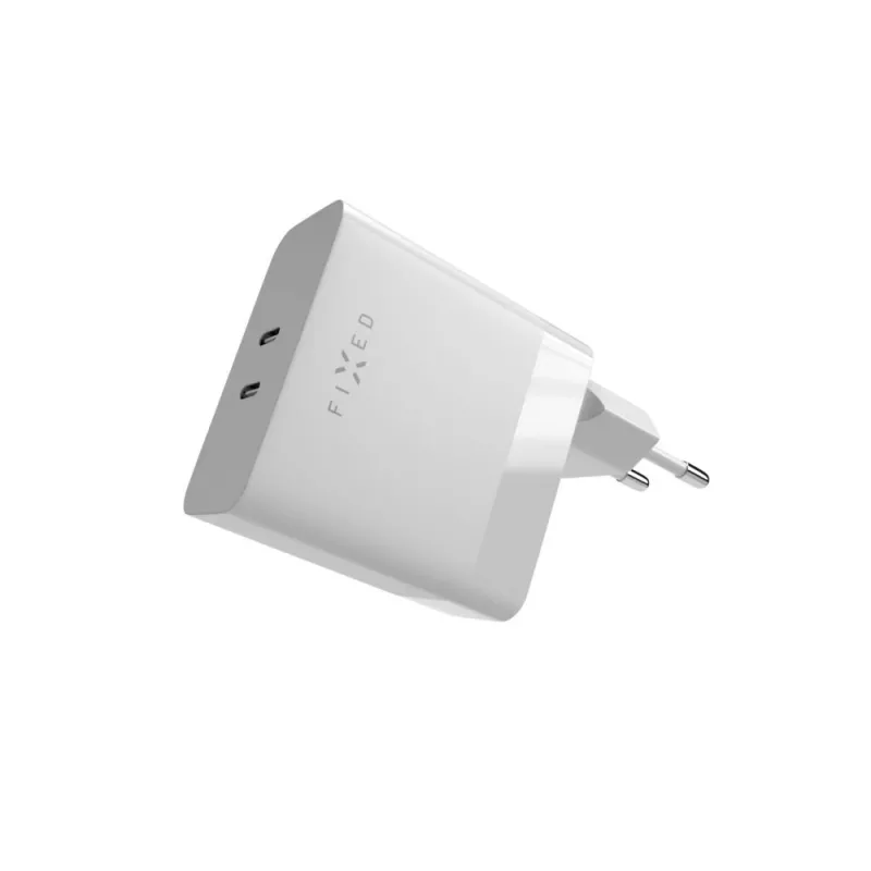 Ładowarka FIXED FIXC65-2C-WH Wewnętrzna AC szybkie ładowanie 2x USB Type-C