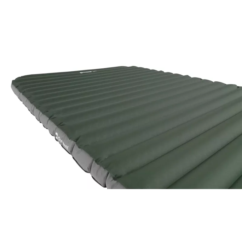 Nadmuchiwany podwójny materac Outwell 400124 — 1200×1950×110 mm, poliester/PVC, zielony