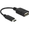 Kabel USB DeLOCK 65579 USB 2.0 0,15 m USB C USB A Czarny
