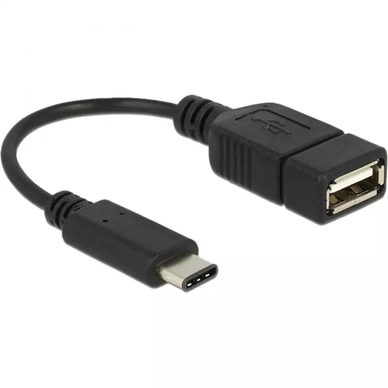 Kabel USB DeLOCK 65579 USB 2.0 0,15 m USB C USB A Czarny