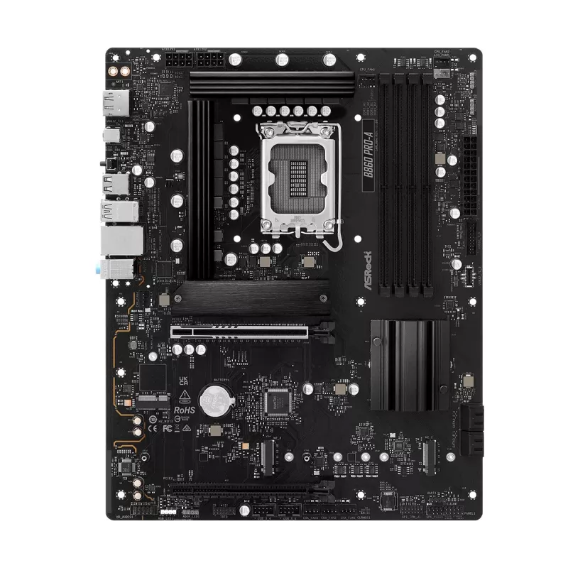 Płyta główna ASRock B860 Pro-A — Intel B860 ATX, LGA 1851, DDR5, 4x DIMM, 256GB, 2.5Gb LAN, 1x M.2, 4x SATA III