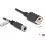 Kabel sieciowy DeLOCK M12 D-kodowany 4-stykowy żeński do gniazda RJ45 Cat5e 1m Czarny
