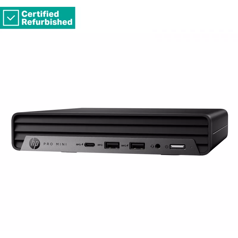 RENEW srebrny HP Pro 400 G9 Mini - i5-13500T, 8 GB, 256 GB SSD, mysz USB, Win 11 Pro, 1 rok