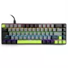 Klawiatura mechaniczna MEDIA-TECH MT1260 czerwony Core MX60, układ 60%, przełączniki CHERRY MX czerwony, podświetlenie RGB, USB, zielona