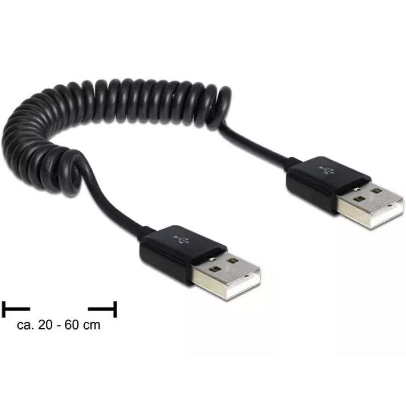 Kabel USB DeLOCK 83239 USB 2.0 0,6 m Czarny