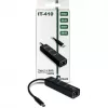 Inter-Tech Argus IT-410 - Hub - 3 x SuperSpeed USB 3.0 + 1 x 10/100/1000 - Desktop (88885440)
