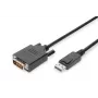 Przewód adapterowy DisplayPort Assmann. DP - DVI (24+1) M/M. 1,0 m. z blokadą. Zgodny z DP 1.2. UL. CE. czarny (AK-340301-010-S)