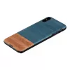 Etui na smartfona man and wood dla iPhone XS Max — denim Czarny