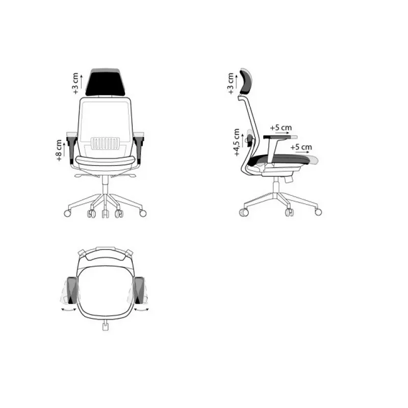 SPECTRUM Ergonomiczne krzesło biurowe czarny