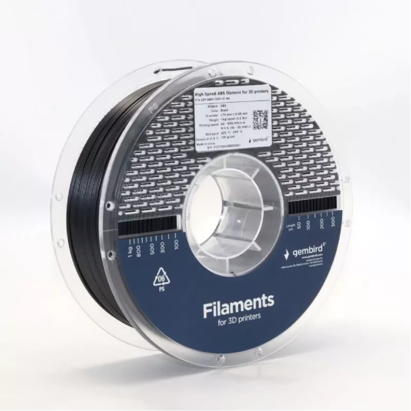 Filament ABS High Speed, 1,75 mm, 1 kg, czarny