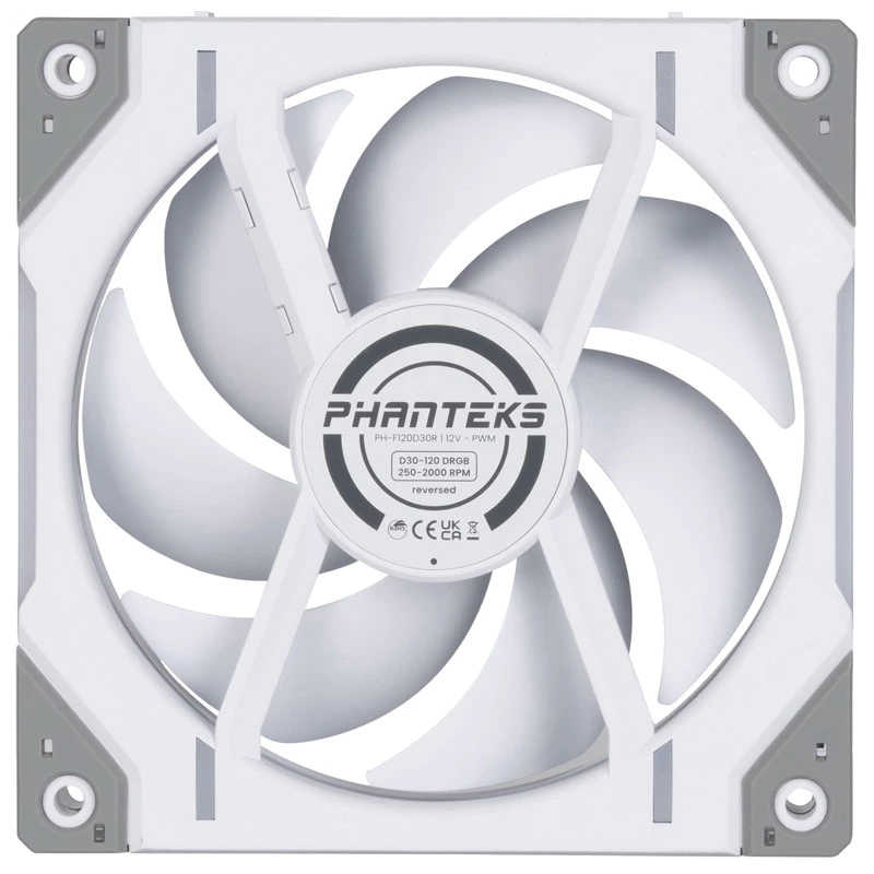 Wentylator Phanteks D30-120 12 cm biały 250-2000 RPM łożysko hydrodynamiczne