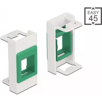 Keystone Holder DeLOCK Easy 45 Module 22.5 x 45 mm biały zielony