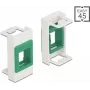 Keystone Holder DeLOCK Easy 45 Module 22.5 x 45 mm biały zielony