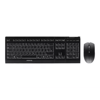 CHERRY B.UNLIMITED 3.0 klawiatura z myszką biurowa RF Wireless niemiecka czarna