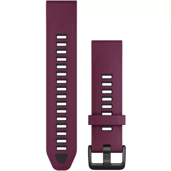 Silicone watch band GARMIN Quickfit 010-13391-04, 20 mm, Graphite/czerwony