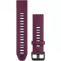 Silicone watch band GARMIN Quickfit 010-13391-04, 20 mm, Graphite/czerwony