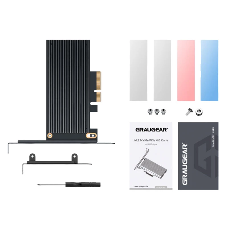 GRAUGEAR G-M2PCI01 Wewnętrzny adapter M.2 PCIe Męski Czarny 128 mm