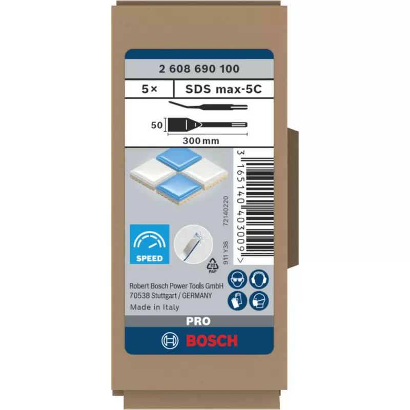 Bosch PRO SDS-max-5C przecinak do płytek, 50 x 300 mm, 5 szt.