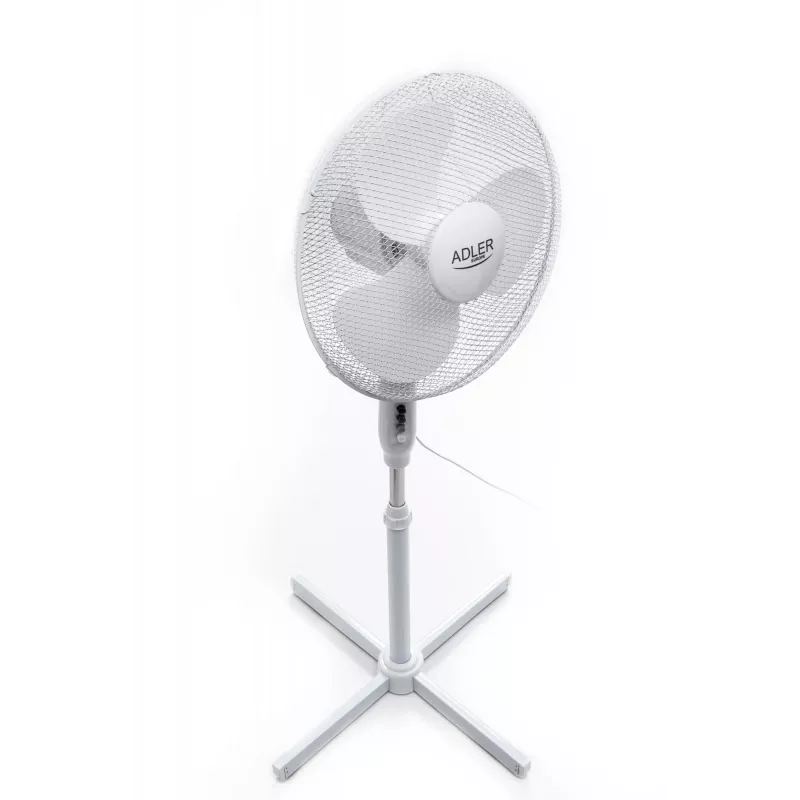 Adler | AD 7305 | Wentylator stojący | Biały | Średnica 40 cm | Liczba prędkości 3 | Oscylacja | 45 W