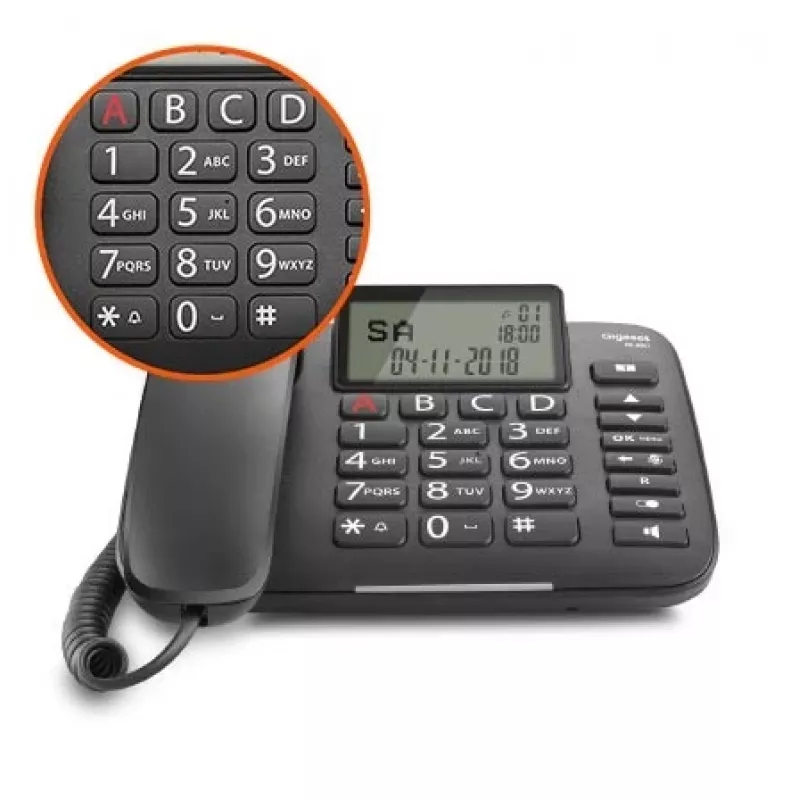 Gigaset DL380 telefon przewodowy, czarny